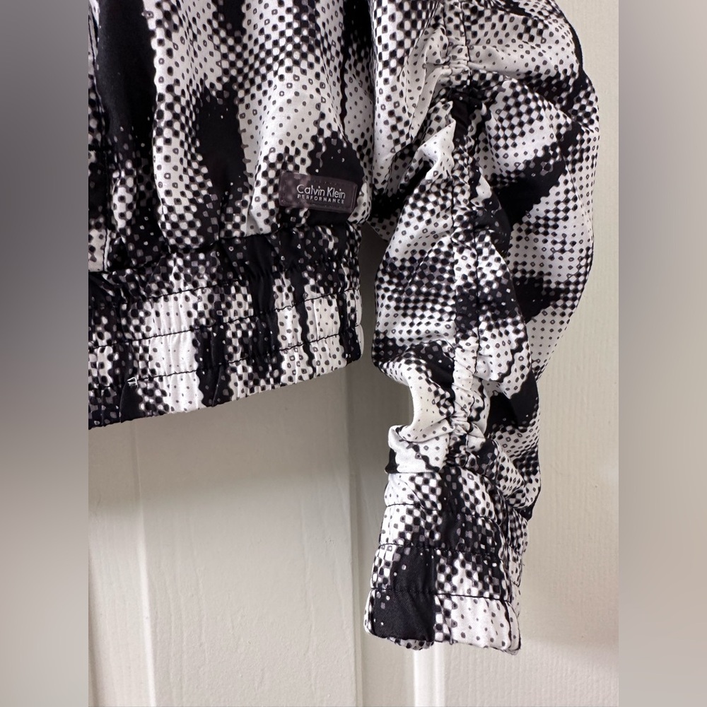 Calvin Klein Performance Abstract Print Ruched Jacket Size M - Picture 6 of 11